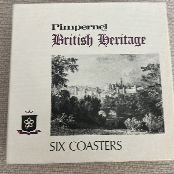 NEW Boxed Pimpernel British Heritage Coaster Set (6) | UK | Ivory, Gold Trim - Picture 11 of 11